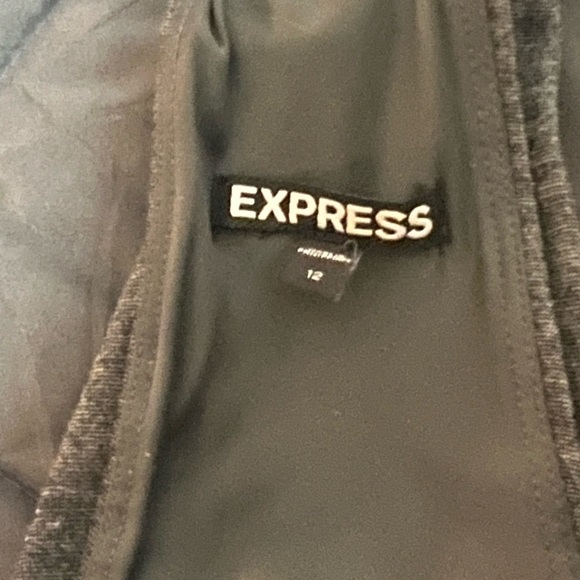 Express Gray Charcoal Ponte Knit Dress size 12 - Picture 3 of 3